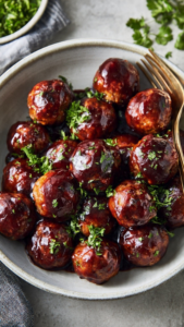 Air Fryer BBQ Turkey Meatballs