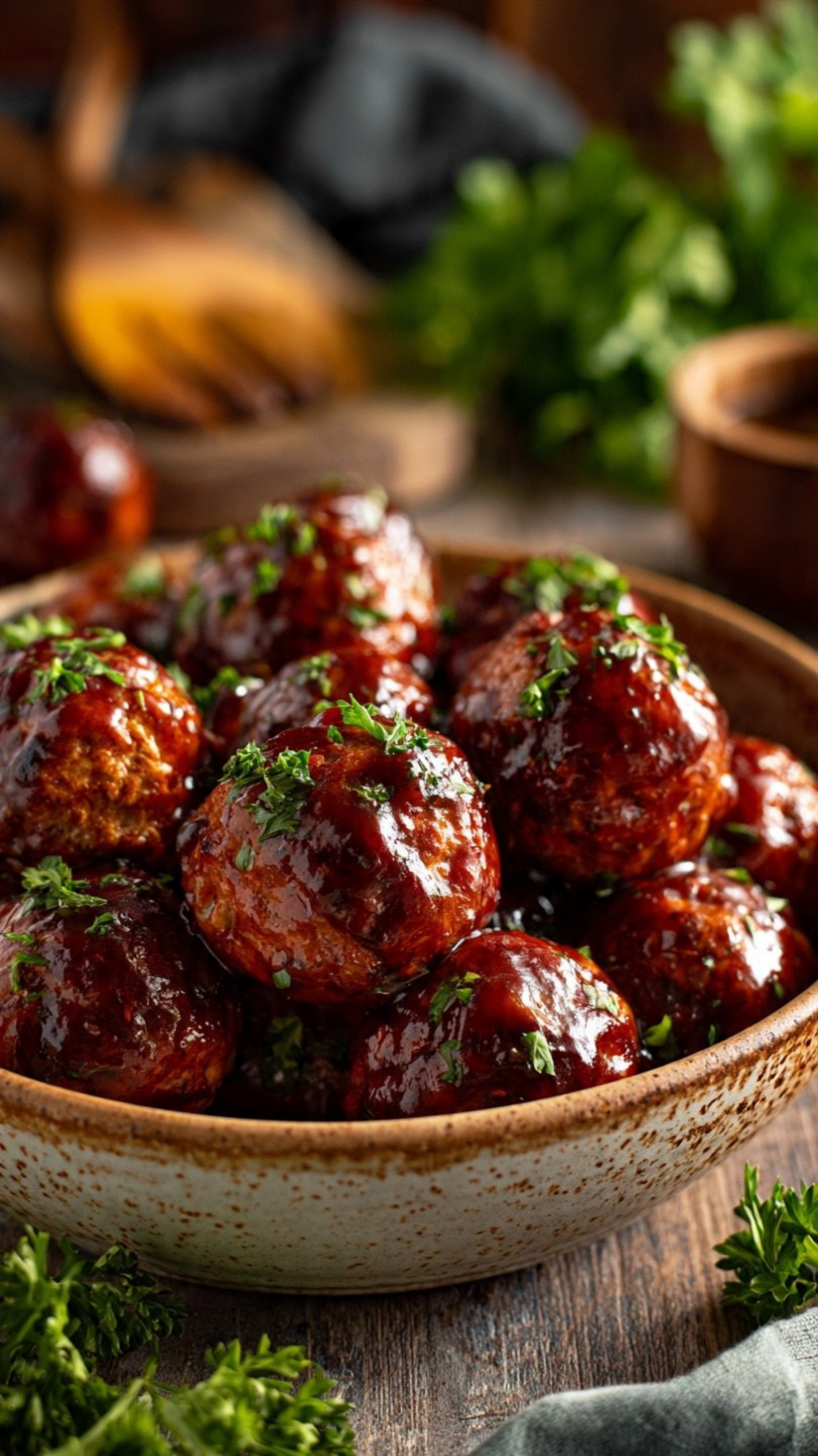 Air Fryer BBQ Turkey Meatballs