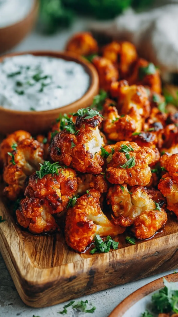 Air Fryer Buffalo Cauliflower Bites