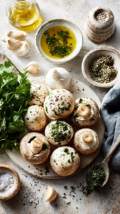Air Fryer Garlic Herb Mushrooms