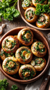 Air Fryer Garlic Herb Mushrooms
