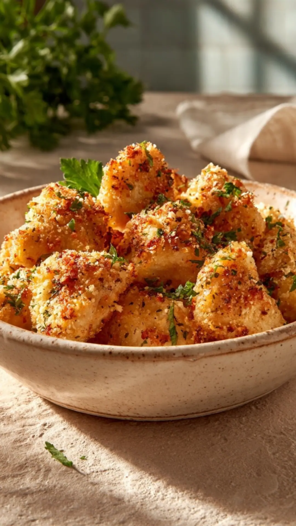Air Fryer Garlic Parmesan Chicken Bites