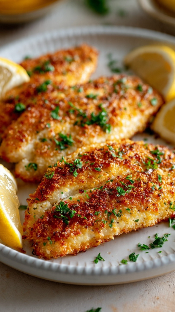 Air Fryer Parmesan Crusted Tilapia