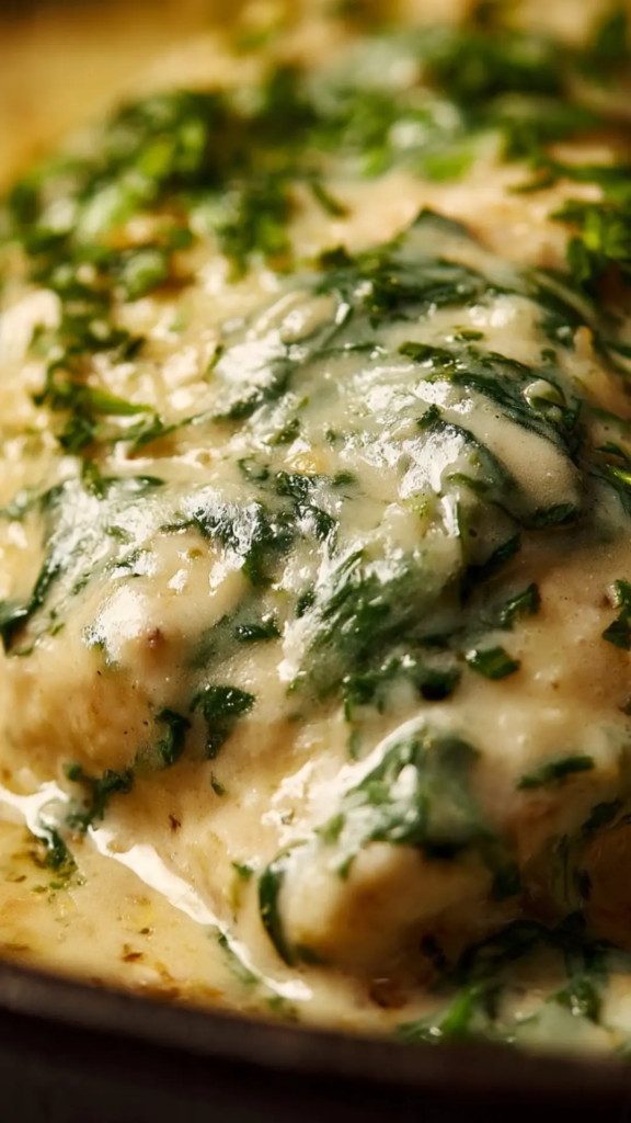 Creamy Garlic Spinach Chicken Skillet