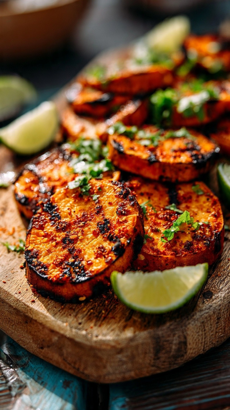 Grilled Chili Lime Sweet Potatoes
