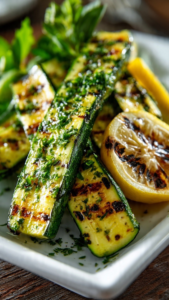 Grilled Lemon Herb Zucchini