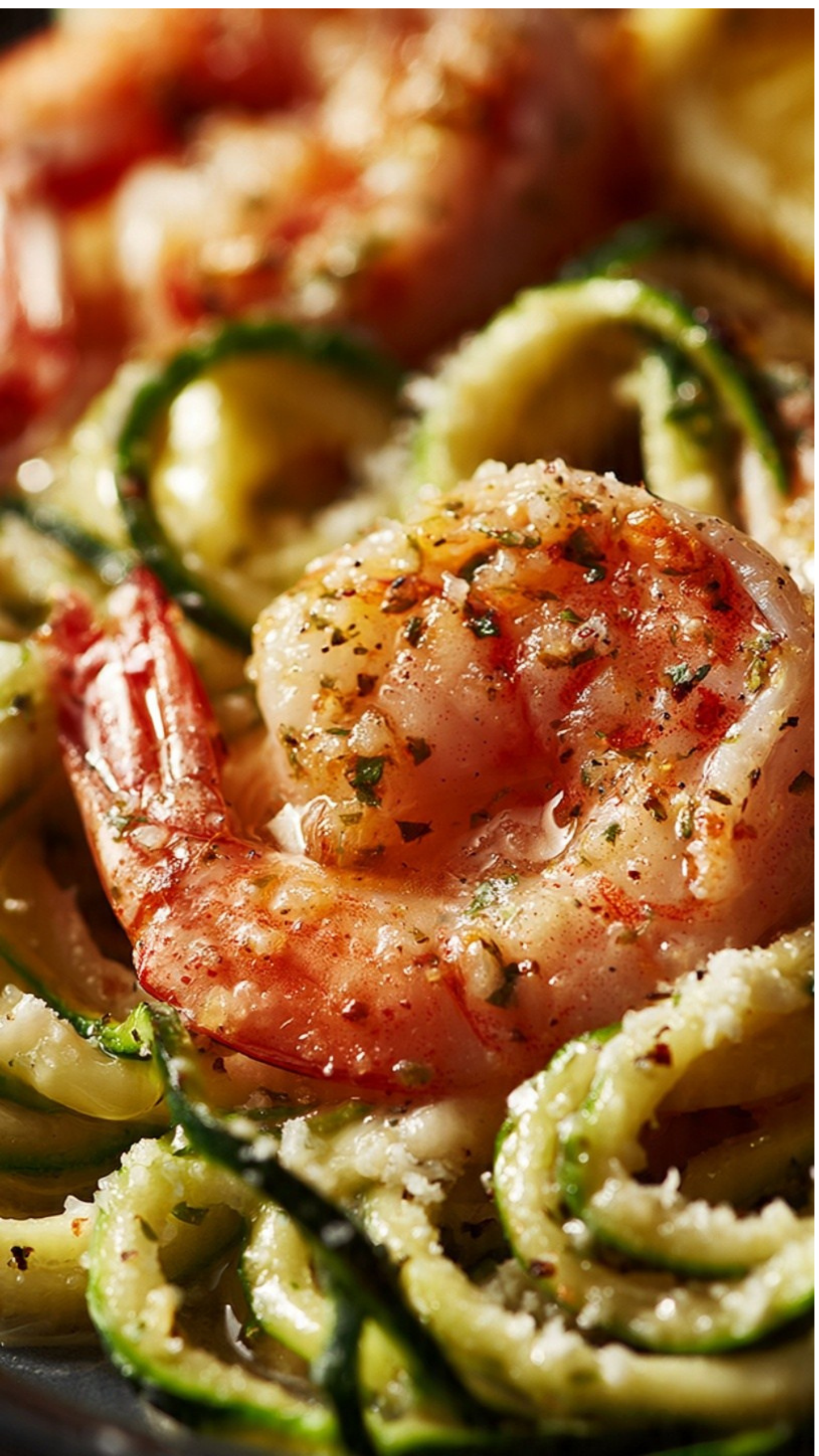 Lemon Parmesan Shrimp Zoodles