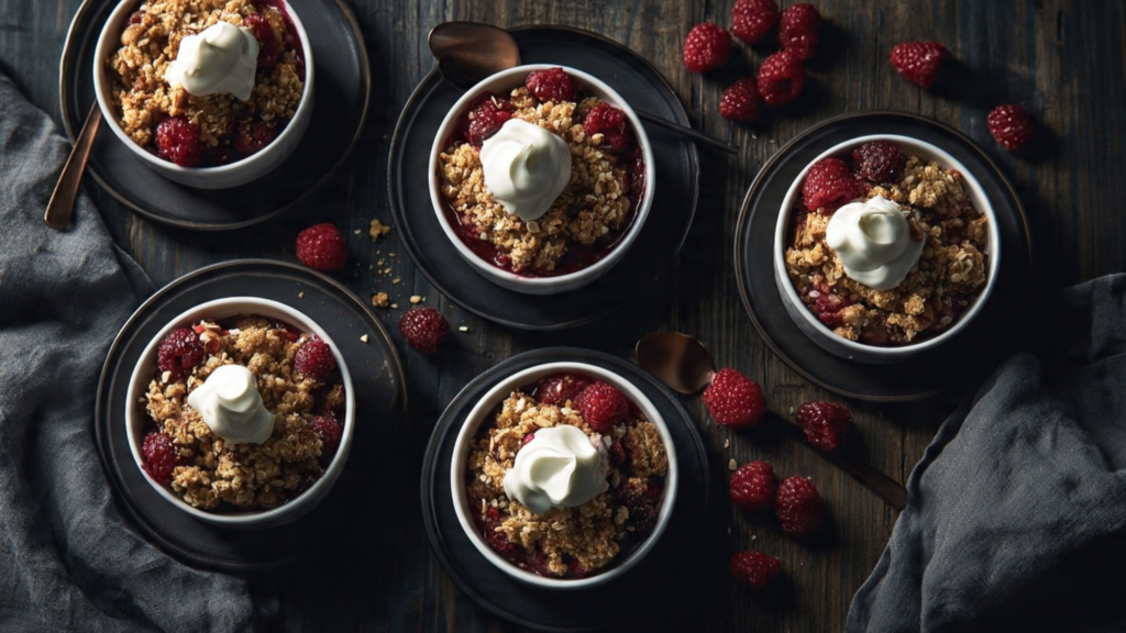 berry almond crumble bowls