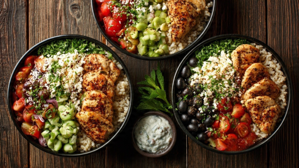greek chicken bowls mix