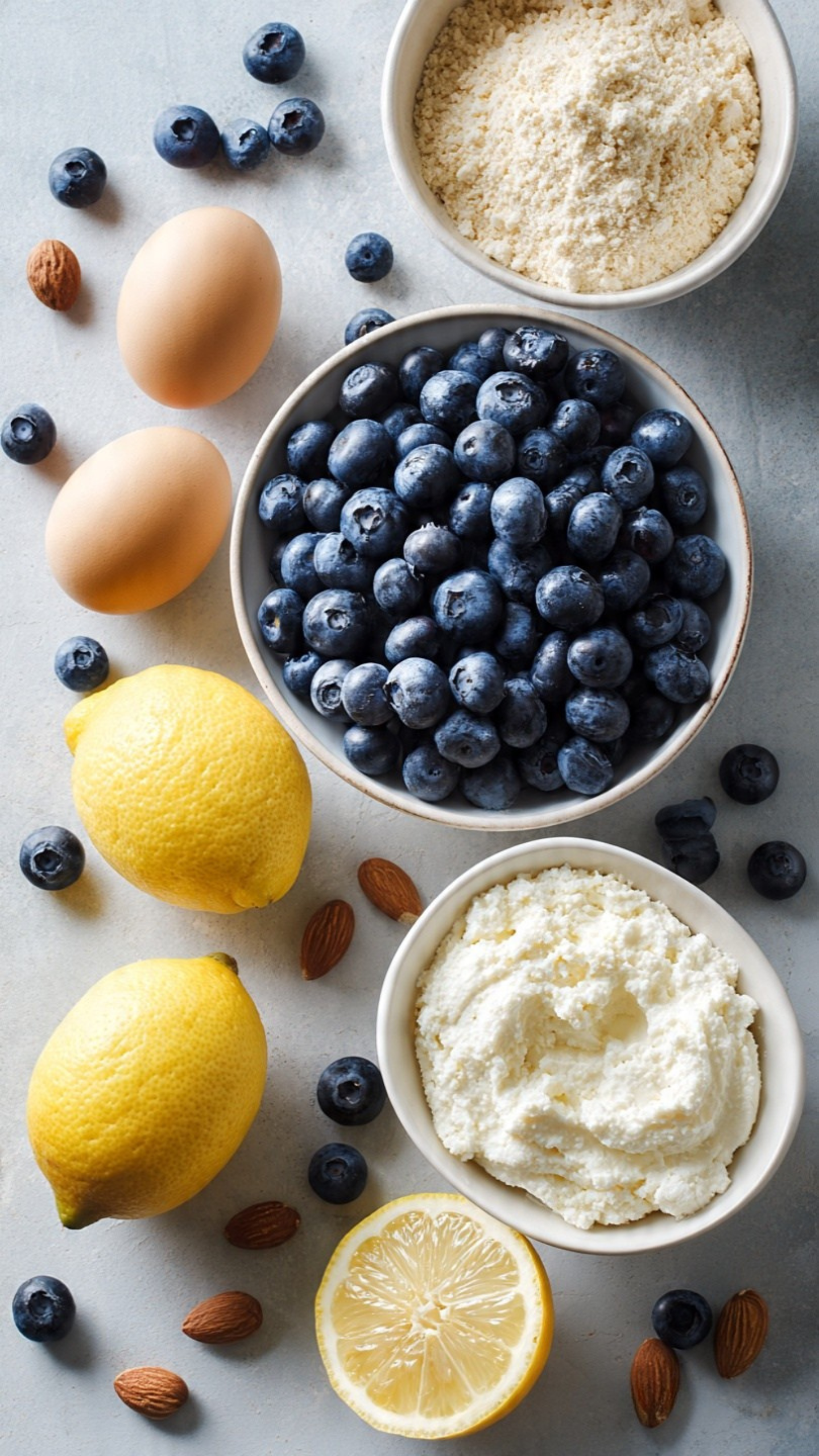 lemon blueberry ricotta breakfast bake ingredients