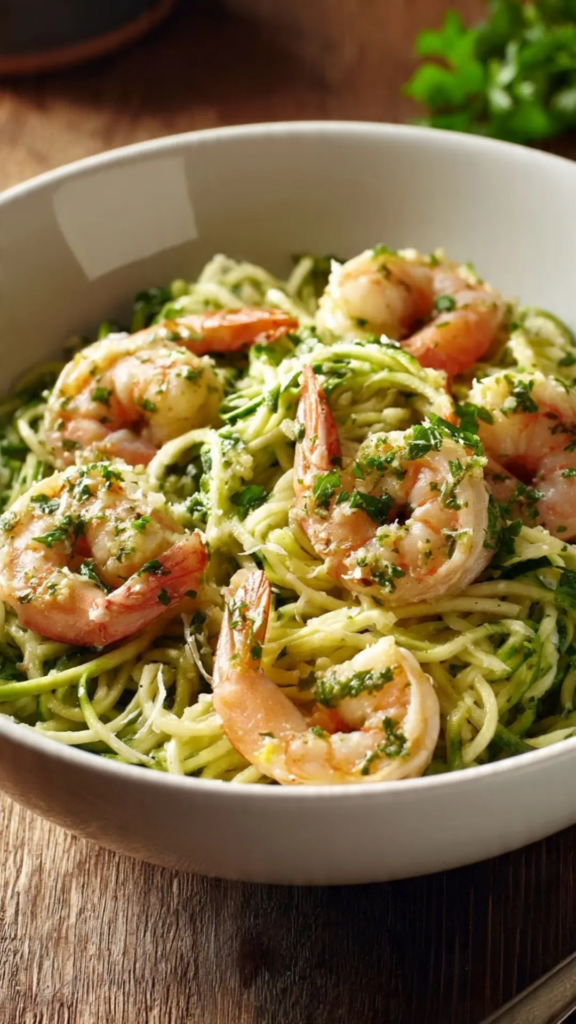 Lemon Parmesan Shrimp Zoodles 2 lemon parmesan shrimp zoodles bowl