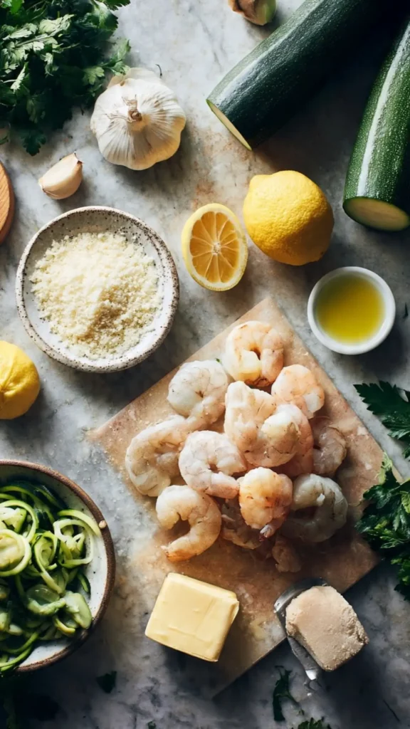 Lemon Parmesan Shrimp Zoodles 1 lemon parmesan shrimp zoodles ingredients