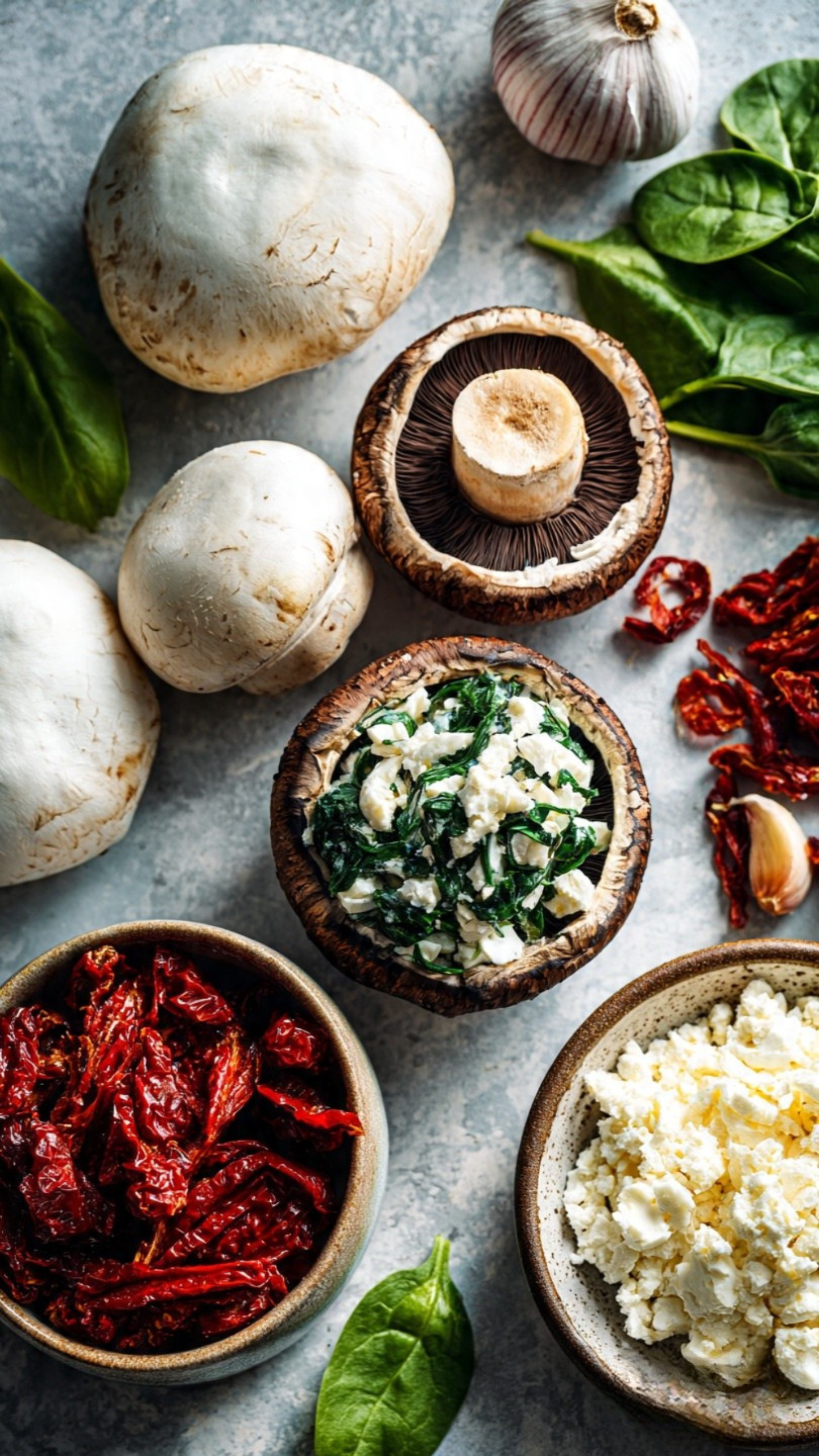 mediterranean stuffed portobello mushrooms ingredients