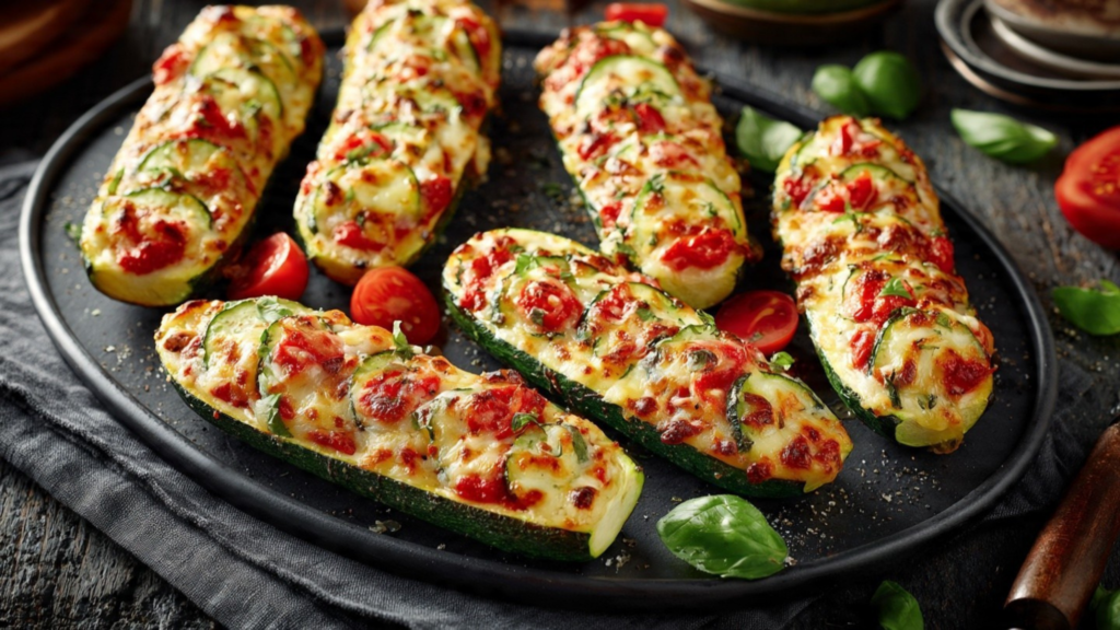 pizza zucchini boasts platter
