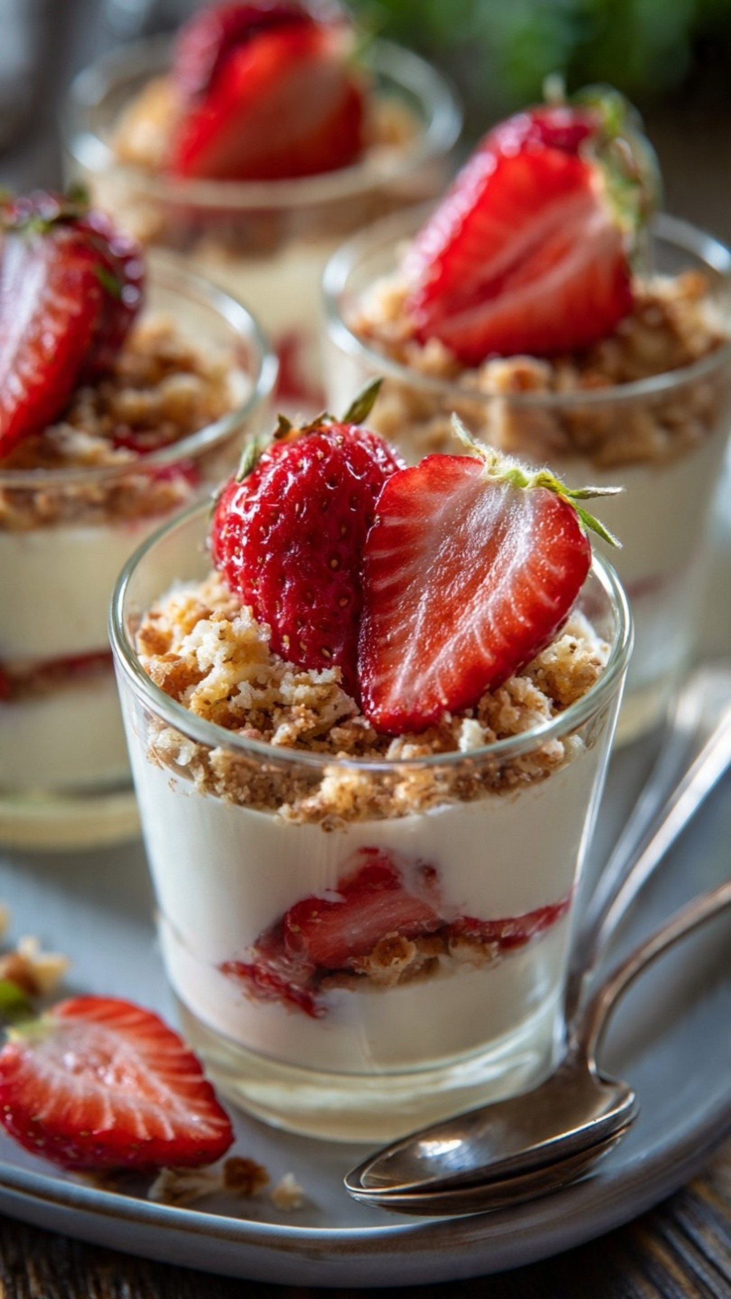 strawberry cheesecake cups