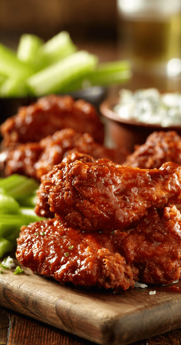 BUFFALO CHICKEN WINGS #2 (Double-Fried Heat Lover's Favorite) 1 BUFFALO CHICKEN WINGS #2
