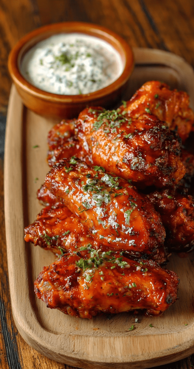BUFFALO CHICKEN WINGS WITH BLUE CHEESE DIPPING SAUCE #2 (Crispy Wings with Cool Creamy Dip) 1 BUFFALO CHICKEN WINGS WITH BLUE CHEESE DIPPING SAUCE #2