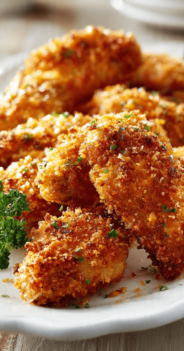 CRUNCHY PARMESAN CHICKEN WINGS