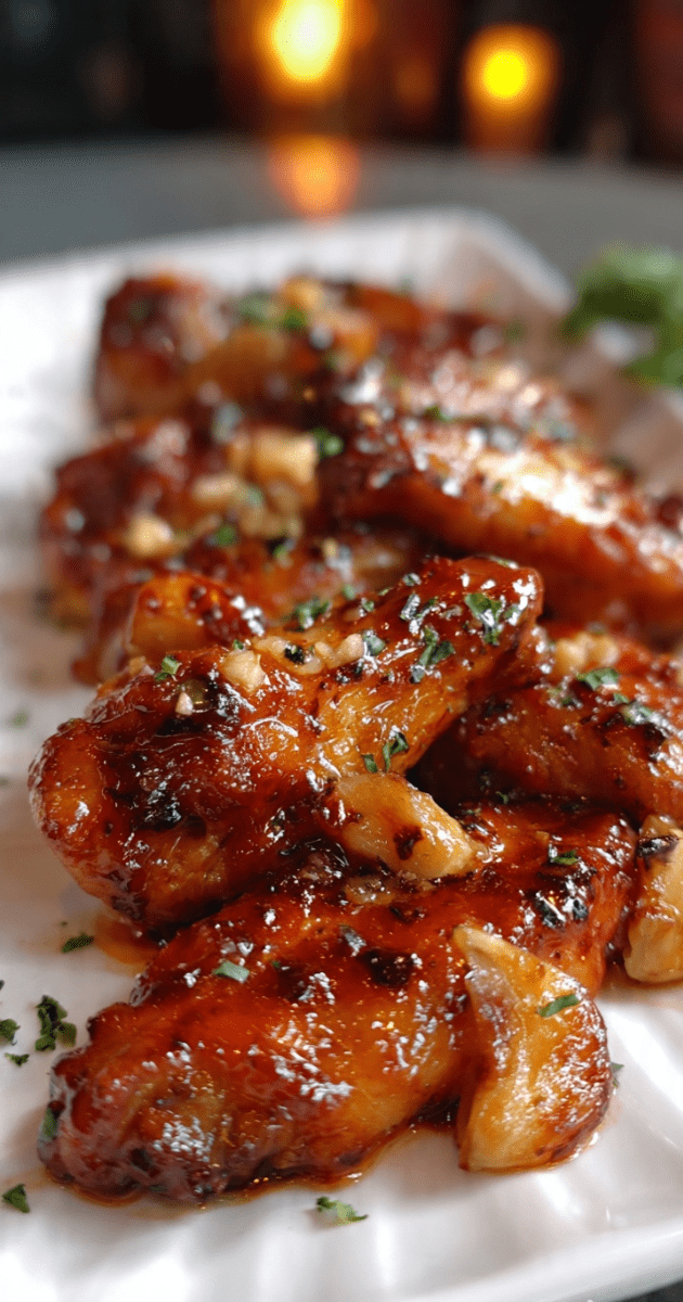GARLIC CHICKEN WINGS (Crispy Wings in a Rich Garlic Sherry Sauce) 1 GARLIC CHICKEN WINGS