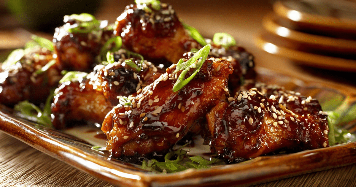 GLAZED SHOYU CHICKEN WINGS (Hawaiian-Style Sweet Soy Comfort Wings) 1 GLAZED SHOYU CHICKEN WINGS