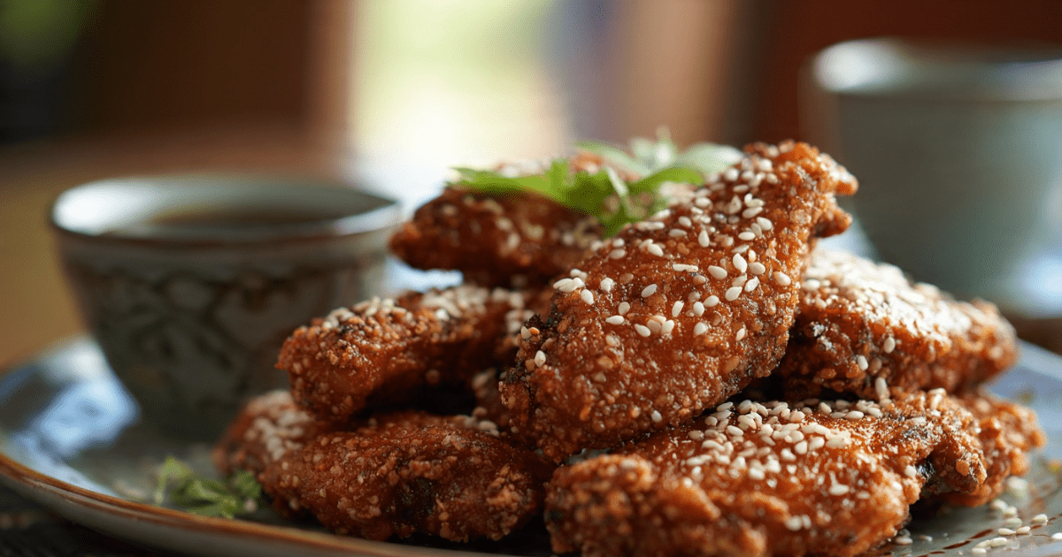 GUERRINI CHICKEN WINGS (Crispy Sesame Garlic Wings) 1 GUERRINI CHICKEN WINGS