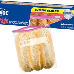 Jumbo 2.5 Gallon Slider Food Storage Bags
