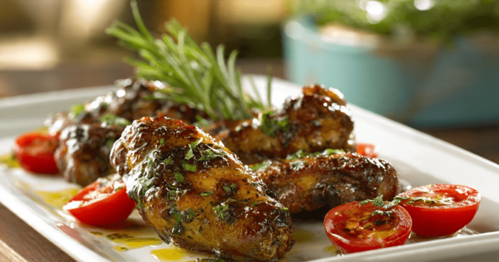 NAPA VALLEY CHICKEN WINGS WITH WINE DRESSING