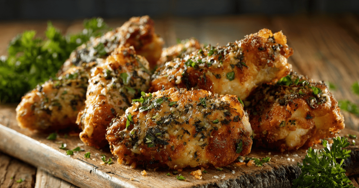 PARMESAN CHICKEN WINGS OREGANATA (Italian Herb Parmesan Wings) 1 PARMESAN CHICKEN WINGS OREGANATA