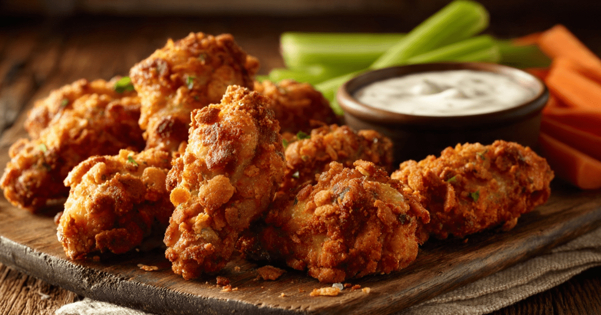 RANCH WINGS (Crispy Ranch Cracker-Coated Wings) 1 RANCH WINGS