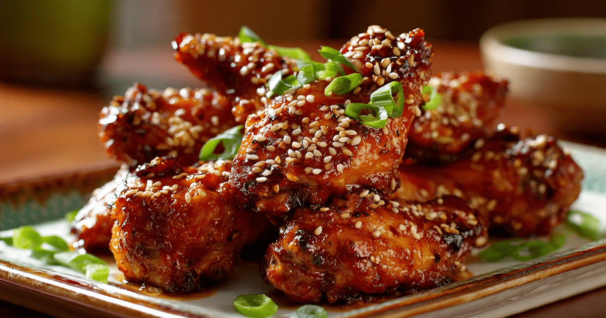 SESAME CHICKEN WINGS (Ginger Garlic Sesame Broiled Wings) 1 SESAME CHICKEN WINGS