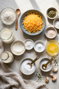 Garlic Cheddar Bay Keto Biscuits (Fluffy Low-Carb Cheddar Biscuits Brushed with Savory Garlic Herb Butter) 2 Garlic Cheddar Bay Keto Biscuits ingredients
