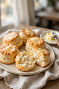 Keto Buttermilk Biscuits (Fluffy Southern-Style Low-Carb Biscuits with a Tender Buttery Crumb) 1 Keto Buttermilk Biscuits plated
