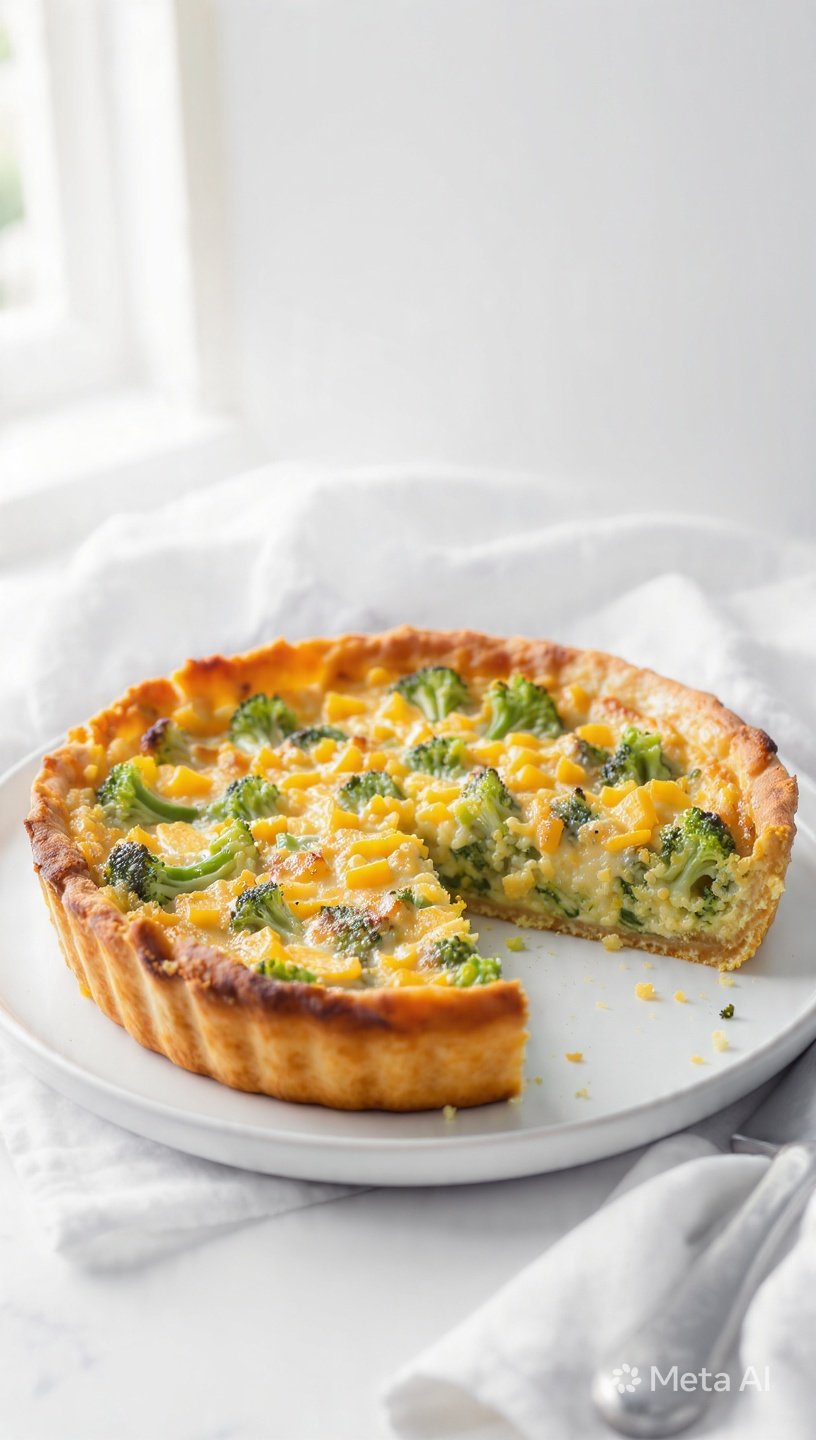 Broccoli Cheddar Quiche